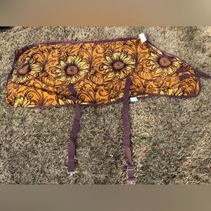 Sunflower fleece horse cooler